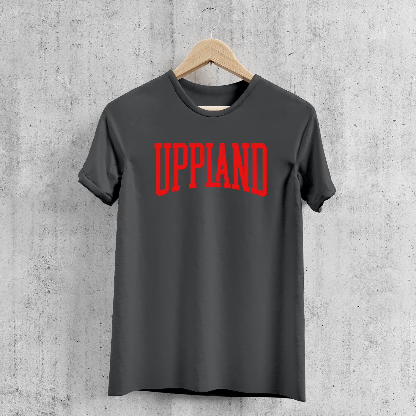 Uppland T-shirt, antracitgrå + vallmo
