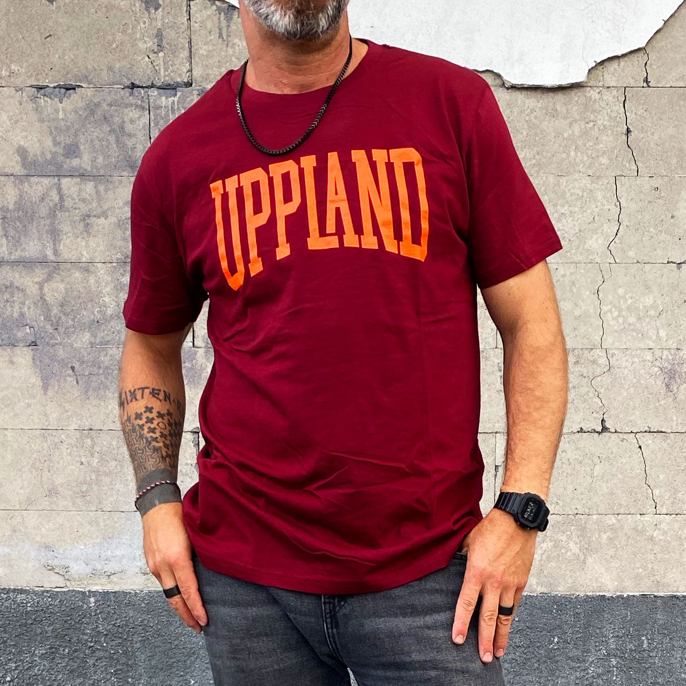 Uppland T-shirt, vinröd